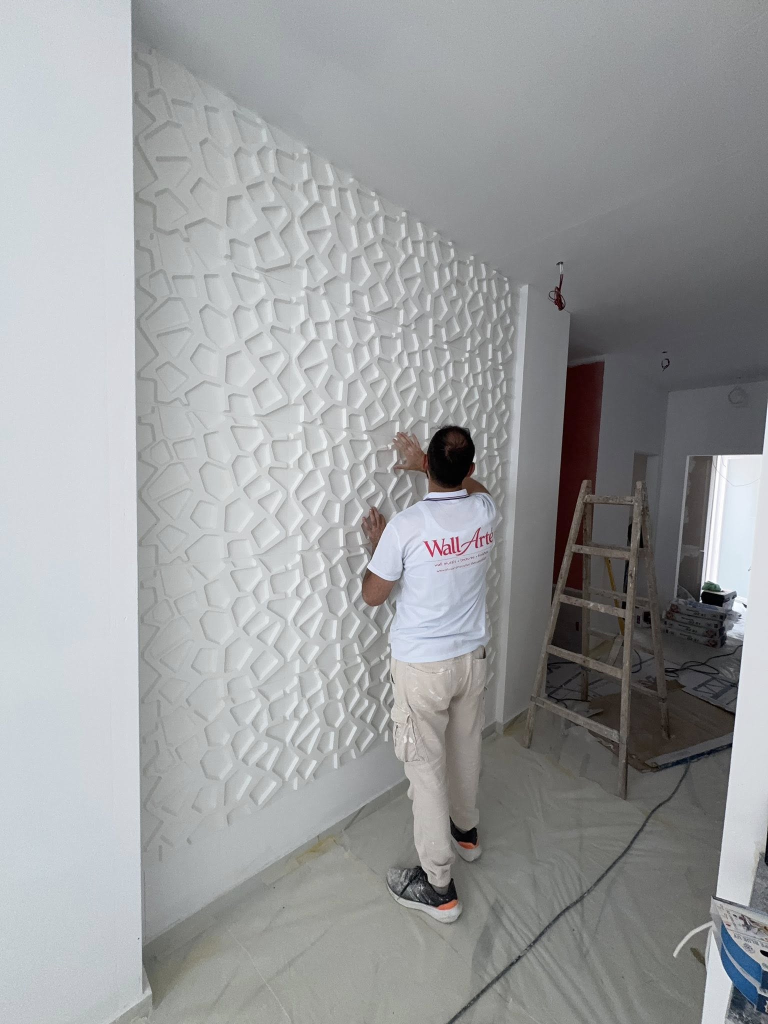 Ολοκληρωμένο διακοσμητικό 3D panel σε εσωτερικό χώρο στη Θεσσαλονίκη