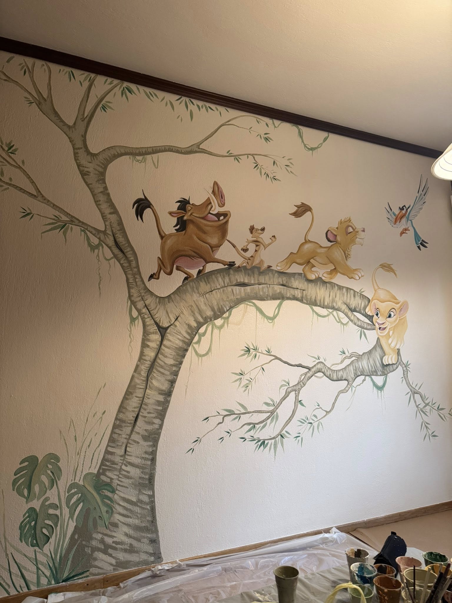 Παιδική τοιχογραφία Lion King σε παιδικό δωμάτιο στη Θεσσαλονίκη