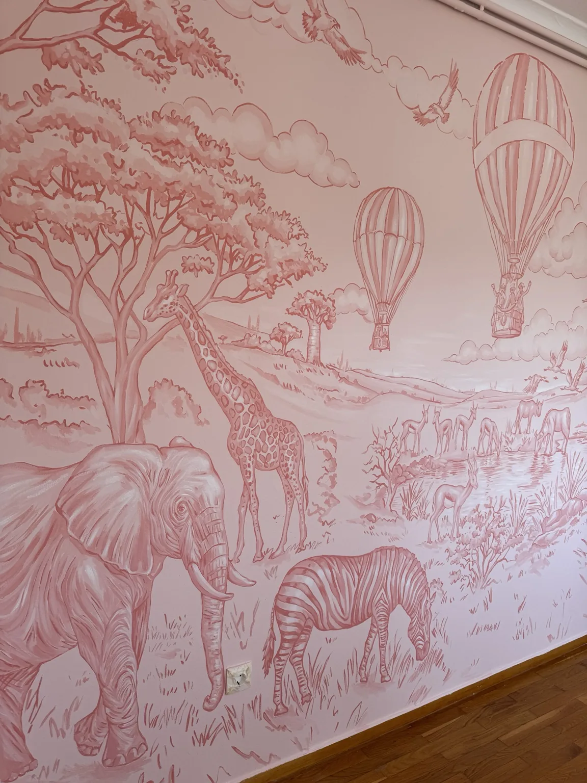 Kids room safari wall mural Thessaloniki